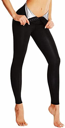 tylxayoxa Schweißhose Damen Sauna Abnehmen Sport Schweiß Leggings Hose Workout Shorts for Sport Fitness Yoga Gym Training Jogging Sauna Anzug (Color : Nine-Divided, Size : XXL)