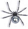 BSLVWG Noir araignée perle insecte broche Mode femmes strass faux perle araignée broche bijoux cadeau hommes accessoires bricolage broche Halloween animal broche
