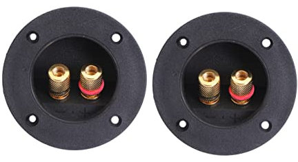 BESTonZON 2St rundes Terminal klarer Fall Elektrogehäuse terminal Tasse quadratisches Klemmgehäuse für verbindliche Post fur Soundbar Lautsprecher Spiral- Anschlussdose Echolot Stecker Bass