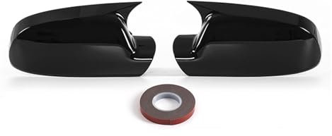 WEINUANXIN Rückspiegel Spiegelkappen Für A-UDI B7 A3 A4 A6 S4 Auto-Rückspiegelabdeckung Flügelseitenkappe Autogehäuseabdeckung Auto-Rückspiegelkappe (Farbe : Glossy Black)