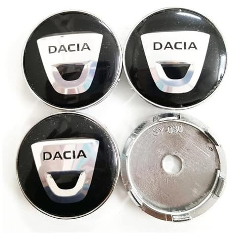 Nabendeckel 60mm für Dacia Duster 2 (II) HM I 2018-2024,Radnabenabdeckung Set ABS Kunststoff Aluminium Nabenkappen für Felgen Radnaben Felgendeckel Felgenkappen