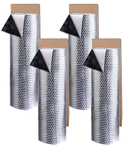 Pamatio 4 Rollen à 50cm x 4m=8m² Alubutyl Anti Dröhn Dämmmatte Selbstklebend Auto Dämmung 2mm - KFZ Lärmschutz, Schalldämmung und Schallschutz