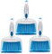 Broom Dustpan Brush Small Dust pan : Mini Broom and Dustpan Set Mini Dust pan and Brush Set Whisk Broom and Dustpan Set Small Broom and Dust pan Set for Desk, Home,Tent (Blue 3pcs)