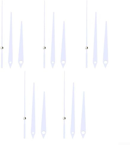 CWOQOCW 5 x Uhrzeiger aus Aluminium Aluminium Uhrzeiger Kits DIY Reparaturteile Ersatz Uhr Reparatur (weiß)