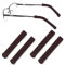 RUOXIXI 2 Paare Brillen Ohrenkissen Pads Anti Rutsch Brille Ohrhaken Brillenband für Lesebrillen,Universal-Ohrbügel Haken,Brillenhalter Antirutsch Brillenbügel für Sonnenbrillen,Gestrickte(Braun)