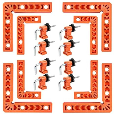 Geroosaty 1 de Carrés de Positionnement de Pince à 90 Degrés, Pince à Angle Droit avec Pinces D'Angle, Outil de Travail Du Bois pour Cadres Photo