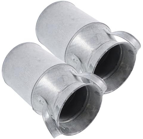 CIYODO 2pcs Vintage Iron Flower Barrel Gardening Barrel Decorative Planting Container