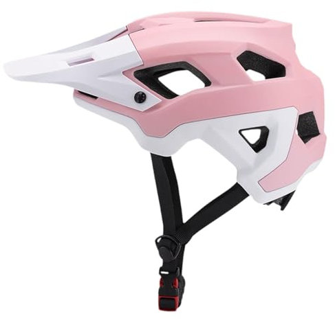 FLCPJGV Casque de Vélo pour Adulte, Casque de Vélo de Route Réglable, Antichoc, Protection, équipement de Cyclisme Confortable pour Hommes et Femmes, Rose Blanc
