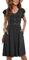 MOLERANI Summer Dresses for Women UK Ruffle Sleeve Sundresses V Neck Ladies Dress Casual Beach Dresses Elastic Waist Midi Dress with Pockets Black XL