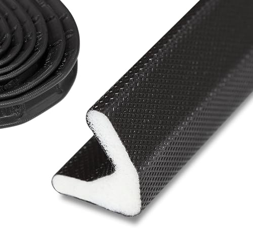 Coengwui V-förmiger, selbstklebender Dichtungsstreifen, 600,5 cm L x 1,7 cm H, Wetterstreifen, Zugluftstopper für Tür, Fenster, Lücken, staubdicht, schalldicht und wärmeisolierend
