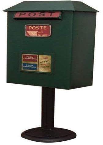 Wall Mount Mailbox, Outdoor Locking Vintage Mailbox Wall Mount, Floor-Standing Mailbox, Vintage Wrought Iron Mailbox - Height 50cm