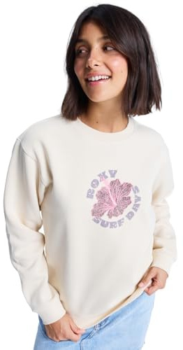 Roxy Surf Stoked Crew Brushed Vint Fleecepullover, Beige, L