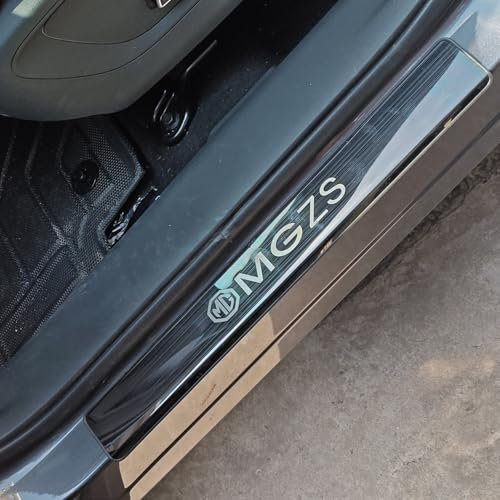 LeLeD Auto Scuff Plate Türschwellen verkleidung Willkommen Pedal Edelstahl,Auto Schwellenleiste für mg zs