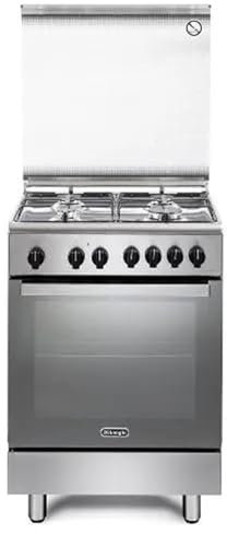 DMX64LSG Cocina de Gas con Horno Eléctrico, 60x60 cm, Inox, Clase energética A