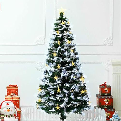 árbol de navidad - árbol de 120 cm de altura con fibra óptica, bajo voltaje, luces blancas frías que iluminan de forma llamativa.*