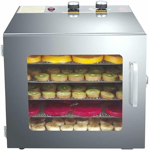 Deshidratador de Alimentos de Acero Inoxidable de 6 Capas, secador de Frutas y Verduras, Almacenamiento en frío Saludable.