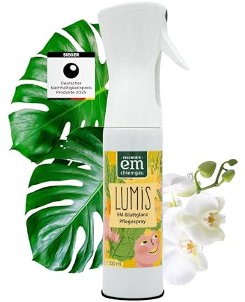 EM-Chiemgau Blattglanzspray mit Effektiven Mikroorganismen - für Glänzende Blätter und Zimmerpflanzen, Vitalisiert bei Trockenheit und Schädlingsbefall, beseitigt Kalk & Staub - 300 ml (300 ml)