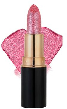 Lippenstift mit Glitzer, Metallic-Gloss, Perlmutt-Lipgloss für Frauen, feuchtigkeitsspendende Formel, langer Halt, wasserdicht und ohne Verschmierungen (#03)