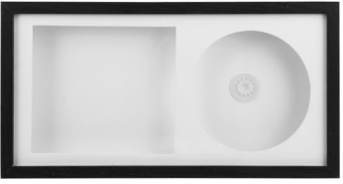 STOBAZA Schallplatten Rahmen, Album Display Rahmen als Wandhalterung oder Tischaufsteller, Klarer Präsentationsrahmen für CD, Musikzimmer und Wanddeko, 1 Stück
