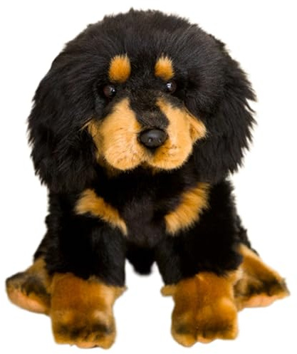 Hperu Hund Stofftier 15 Zoll Weiches Plüschtier Realistischer Stoffhund Niedliches Tier für Jungen und Mädchen Tibetischer Mastiff – Tiere Plüsch