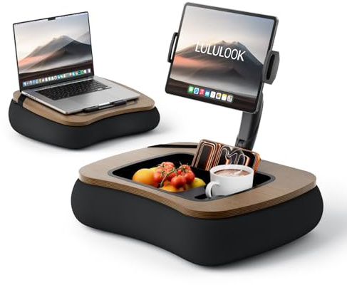 LULULOOK Tablet Pillow Stand & Lap desk Lap tray with Beanbag Adjustable Arm is a 360°Adjustable kindle Pillow Stand used for Hands Free, Bed, Couch, Sofa