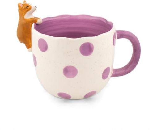 Sass & Belle Peeking Corgi Mug - Ceramic Coffee Cup for Tea or Hot Drinks – Novelty Gift for Mum, Dad, Friends – Quirky Sass and Belle Mug for Her or Him