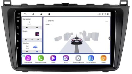 Car Radio for Mazda 6 Android 15 9 Inch Car Screen with Wireless Carplay Android Auto For, 8 core 6G+128G