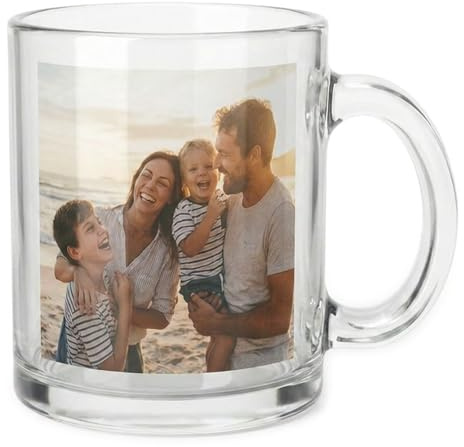 druck.de Glastasse personalisiert 300ml - Wunschfoto und Text | Glastasse personalisierbar 300ml, mit Wunschfoto und Text