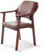 SUENOSZZZ - Silla de Madera de Haya lacada en Color wengué, Silla tapizada en Polipiel Color Chocolate. Silla para Comedor, Oficina, salón o habitación