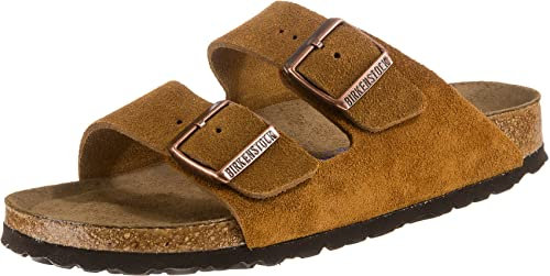 BIRKENSTOCK Arizona Mink Weichbettung Veloursleder,Braun,Gr.42