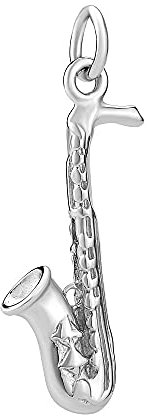 SILVEGO Unisex Anhänger aus 925 Sterling Silber Saxophon