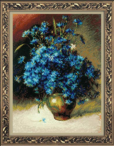 Riolis Kreuzstich-Set Kornblumen nach I. Levitan, Zählmuster