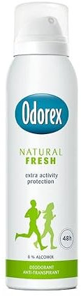 3er Pack - Odorex Deospray - Natural Fresh - Anti-transpirant, 0% Alkohol - 150 ml