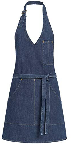 Greiff gastro moda Service Damen Latzschürze 70x65 Dunkelblau Blue Denim Jeans Modell 44117
