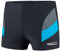 Aqua Speed Badehosen für Jungs eng + gratis eBook | Kurze Schwimmhosen Jungen | Kinderbadehose | UV Badebekleidung | 32. Grau Blau Gr. 134 | Andy