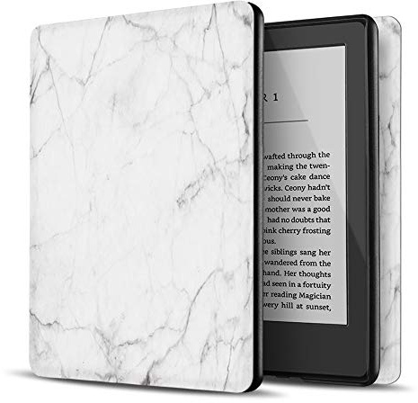 TNP Hülle für Kindle 10. Generation 2019 J9G29R, Schutzhülle Case für Amazon Kindle eReader 6-Zoll, mit Auto Einschlafen/Aufwachen Funktion, Ultradünne Cover für eBook Reader, Marmor weiß