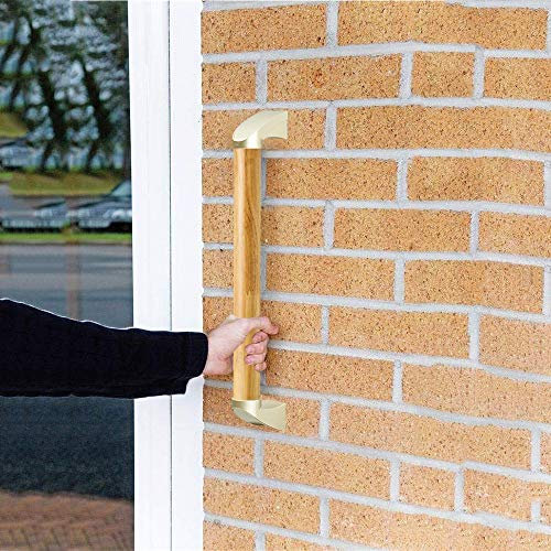 Holz Haltegriffe Im Freien, Wasserdicht Haltegriffe fur Senioren und Behinderte, rutschfest Handlauf fur Badezimmer/Korridor/Untergeschoss/Garage54cm