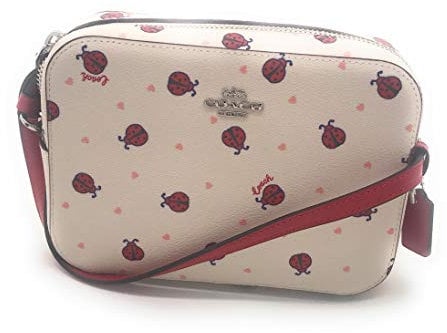 Coach Ladybug Mini-Kameratasche (Kreide/Rot/Mehrfarbig)
