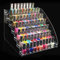 Acrylic Clear Nail Polish Makeup Display Stand Rack Holder, Nail Polish Bottle Display Storage Rack, Cosmetic Nail Polish Tattoo Ink Organiser, Transparent Ladder Design Nail Polish Rack (7 Layers)