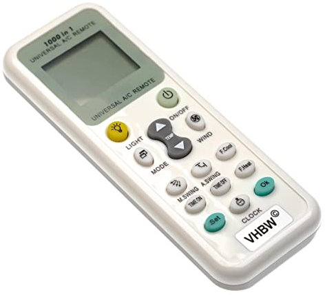 vhbw Mando a Distancia Universal Compatible con Hisense, Hitachi, Huawei, Johnson, LG, Mitsuka, Samsung etc. para Diversos Aires acondicionados