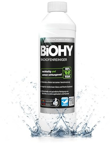 BiOHY Backofenreiniger Hochkonzentrat (500 ml) | Bio Reiniger & Fettlöser | EXTRA STARK | löst hartnäckige Verkrustungen & Fett| für Backöfen & Mikrowellen | effektive Ofenreinigung