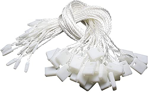 FSSTUD 1000 Pièces 7 Pouces Nylon Étiquettes Prix Ficelle Attache Étiquettes pour Bijoux Vêtements Bagages Blanche