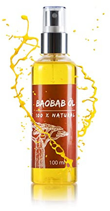 sanaviva® Baobaböl Kaltgepresst (100ml) Baobab-Oil Bio Rein & Natürlich 100% Vegan Premium Baobab Öl Parfümfrei ohne Zusätze perfekt zur Gesichts-Haut-Haar und Körperpflege