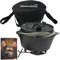 Skandika Dutch Oven Flame Master 7,1 L | Gusseisen Topf zum Kochen, inkl. Rezeptbuch der Sauerländer BBCrew, bereits eingebrannt, mit Füße, Deckelheber, Tragetasche | Feuertopf für Grillen, Camping