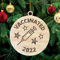 Vaccinated 2022- Weihnachtsdeko aus Holz Weihnachtsbaum Deko Weihnachtsdekoration Ornament Weihnachtsbaumschmuck Holz Christbaumschmuck Mit Hanfseil