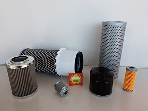 Set di filtri (grande) compatibile con Yanmar Vio 30 V con motore Yanmar filtro olio filtro aria, filtro carburante, filtro idraulico