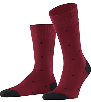 FALKE Herren Socken Dot M So Baumwolle gemustert 1 Paar, Rot Scarlet 8228, 39-42