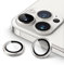 JETech Camera Lens Protector for iPhone 14 Pro 6.1-Inch and iPhone 14 Pro Max 6.7-Inch, 9H Tempered Glass Metal Individual Ring Cover, HD Clear, 1 Set (Silver)