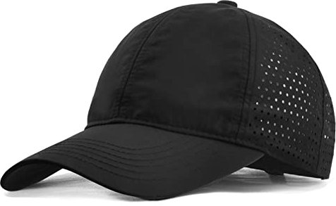 Gorra de Béisbol de Malla Deportiva, Gorra de Rápido Secado Transpirable, Gorra Hombre de Camionero, Sombrero de Visera Verano Unisex, Ajustable Casual Cap para Exteriores Mujer (Negro, M)