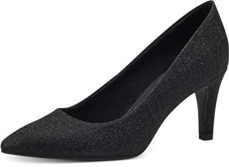 s.Oliver Damen Pumps Spitz mit Stilettoabsatz, Schwarz (Black Glitter), 40 EU
